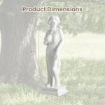 Giantex 31.5" Greek Goddess Statue with Bird, Roman Style Outdoor Garden Statue, Mythology Sculpture with Antique Finish, Weather-Resistant Magnesium Oxide Yard Decor for Patio, Lawn, Courtyard