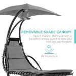 Curved Steel Outdoor Swing with Removable Canopy