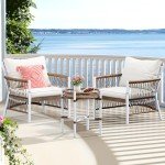 Beige All-Weather Wicker Bistro Set for Outdoors
