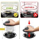 TrampgiK Outdoor Bird Feeder, Retractable Bird Feeder Hanging, Metal Hanger, Rainproof & Leak-Proof, Black, Pack of 1