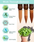 vensovo 10pcs Terracotta Watering Spikes - Automatic Self Watering Stakes, Plant Watering Devices for Wine Bottles Recycled Bottles, Clay Plant Garden Waterers for Vacations