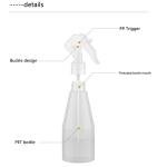 SHUILING Empty Spray Bottle, 6.8 oz Refillable Plastic Spray Bottles Fine Mist Sprayer Trigger Squirt Container Water Mister for Hairstyling, Watering Plants, Cleaning, Essential Oils (1PC)