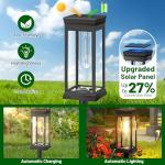 BesLowe Upgraded Solar Pathway Lights Outdoor, 8-Pack Large LED Solar Light Outdoor Waterproof, Super Bright Outside Lights for Yard, Sun-Powered Landscape Lighting for Garden Walkway, Warm White