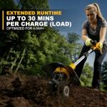 Paxwrenx Cordless Garden Tiller Cultivator, Compatible with DeWalt 20V MAX Battery, 360 RPM High Torque, 9" Width x 7" Depth, Lightweight Garden Soil Tool for Weeding, Tool Only-Battery Not Included