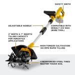Paxwrenx Cordless Garden Tiller Cultivator, Compatible with DeWalt 20V MAX Battery, 360 RPM High Torque, 9" Width x 7" Depth, Lightweight Garden Soil Tool for Weeding, Tool Only-Battery Not Included