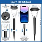 GIGALUMI 8 Pack Solar Lights Outdoor, Solar Pathway Lights with Great Pattern, Waterproof Auto On/Off Solar Powered Light for Outside Yard Garden Walkway Driveway Lawn Pathway