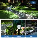 GIGALUMI 8 Pack Solar Lights Outdoor, Solar Pathway Lights with Great Pattern, Waterproof Auto On/Off Solar Powered Light for Outside Yard Garden Walkway Driveway Lawn Pathway