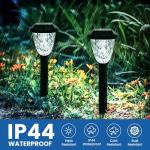 GIGALUMI 8 Pack Solar Lights Outdoor, Solar Pathway Lights with Great Pattern, Waterproof Auto On/Off Solar Powered Light for Outside Yard Garden Walkway Driveway Lawn Pathway