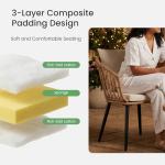 DUMOS 3 Pieces Outdoor Bistro Set, All-Weather PE Rattan Patio Furniture Set with Cushions, Steel Frame Table and Chairs for Balcony, Apartment, Porch, Beige