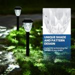 GIGALUMI 8 Pack Solar Lights Outdoor, Solar Pathway Lights with Great Pattern, Waterproof Auto On/Off Solar Powered Light for Outside Yard Garden Walkway Driveway Lawn Pathway