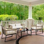 4-Piece Wicker Outdoor Bistro Furniture Set