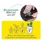 Jiffy Plant Pot - Organic Seed Starting, Biodegradable Pots for Seedlings - 5 in, 100 Pots - Peat