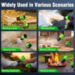 Leaf Blower Cordless, Handheld Leaf Blower with 2 X 4.0Ah Battery and Charger, Snow Blower with 6 Speed Modes, Lightweight Blowers for Lawn Care, Patio, Yard, Blowing Snow, Leaves, Dust