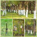 Bird Feeder Station with Suet Cage & Water Bowl Fruit Hook- Adjustable Pole, 6 Hanging Hooks for Wild Birds, Outdoor Garden Bird Feeding Kit