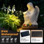 GIGALUMI Garden Statue, Solar Angel Decor Outdoor, Angel Decoration with LED for Patio Yard Lawn Balcony, Christmas/Birthday Gift for Mom Women