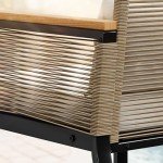 4-Piece Wicker Outdoor Bistro Furniture Set