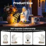 GIGALUMI Garden Statue, Solar Angel Decor Outdoor, Angel Decoration with LED for Patio Yard Lawn Balcony, Christmas/Birthday Gift for Mom Women