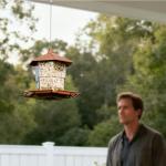 Yieach Hopper Bird Feeders for Outdoors Hanging,Large Birdfeeders for Outside Squirrel Proof,Covered Bird Seed Feeder for Outside,Plastic Wild Bird Feeder for Blue Jay,Cardinal,Garden Decoration,Brown