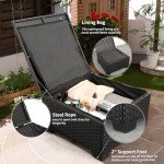 Grey Rattan 3-Piece Outdoor Patio Furniture Set