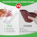 4 Inch Clear Nursery Pots for Plants, Plastic Plant Pot with Drainage Holes, Sturdy Seed Starter Pots, Small Transparent Seedling Pots with Plant Labels and Soil Screens, Gardening Gifts(30 Pack)