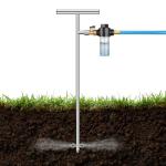Deep Root Watering Tool for Trees & Plants, Tree Watering Spike, Stainless Steel Root Feeder with Fertilizer Bottle for Tree Watering Irrigation System with Brass Valve, T-Handle