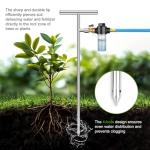 Deep Root Watering Tool for Trees & Plants, Tree Watering Spike, Stainless Steel Root Feeder with Fertilizer Bottle for Tree Watering Irrigation System with Brass Valve, T-Handle
