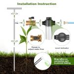 Deep Root Watering Tool for Trees & Plants, Tree Watering Spike, Stainless Steel Root Feeder with Fertilizer Bottle for Tree Watering Irrigation System with Brass Valve, T-Handle