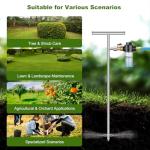 Deep Root Watering Tool for Trees & Plants, Tree Watering Spike, Stainless Steel Root Feeder with Fertilizer Bottle for Tree Watering Irrigation System with Brass Valve, T-Handle