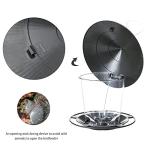 Hanizi Bird Feeder Outdoor Hanging for Wild Bird Seed, Grey