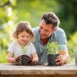 Meowell 7/6.5/6/5.5/5/4.5/4 inch Plant Pots for Indoor Outdoor Plants, 7 Pack Thick Flower Pots with Drainage Holes and Saucers, Modern Wave Texture Plastic Planter Pots for Nursery, Succulent, Black