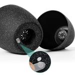 Vanavazon Plant Pots 9/8/7 Inch Set of 3 Flower Pots Indoor Outdoor Plastic Planters with Drainage Hole and Tray (Speckled Black)