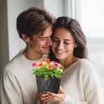 Meowell 7/6.5/6/5.5/5/4.5/4 inch Plant Pots for Indoor Outdoor Plants, 7 Pack Thick Flower Pots with Drainage Holes and Saucers, Modern Wave Texture Plastic Planter Pots for Nursery, Succulent, Black