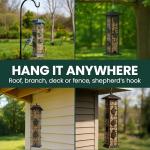 Perky-Pet 336-1SR Squirrel-Be-Gone Squirrel Proof Bird Feeder, 2LB, Outdoor Wild Bird Feeder with Weight-Activated Perches