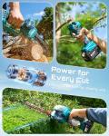 SEESII Electric Chainsaw Trimmer Pruner: 3-in-1 Cordless Chainsaw, Hedge Trimmer, Pruning Shears with 2× Rechargeable 4000mAh Batteries, Garden Tool Kit for Tree Trimming and Branch Cutting