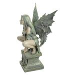 Design Toscano Celtic Fairy's Perilous Perch Outdoor Garden Statue, Large, 19 Inch, Polyresin, Two Tone Stone