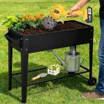 Muylux 20V Cordless Tiller Cultivator for Gardening, Electric Garden Tiller with Battery & Charger, Garden Rototiller for Lawn Gardening Soil Cultivation, 2 Batteries