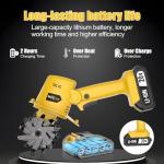 Muylux 20V Cordless Tiller Cultivator for Gardening, Electric Garden Tiller with Battery & Charger, Garden Rototiller for Lawn Gardening Soil Cultivation, 2 Batteries