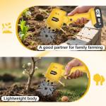 Muylux 20V Cordless Tiller Cultivator for Gardening, Electric Garden Tiller with Battery & Charger, Garden Rototiller for Lawn Gardening Soil Cultivation, 2 Batteries