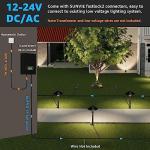 SUNVIE LED Low Voltage Landscape Lighting 12V Landscape Lighting Kit with Connectors, Low Voltage Pathway Lights with Spotlights Aluminum Pathway Lights Wired Waterproof for Patio Yard Garden, 12 Pack