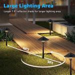SUNVIE LED Low Voltage Landscape Lighting 12V Landscape Lighting Kit with Connectors, Low Voltage Pathway Lights with Spotlights Aluminum Pathway Lights Wired Waterproof for Patio Yard Garden, 12 Pack