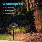 SUNVIE LED Low Voltage Landscape Lighting 12V Landscape Lighting Kit with Connectors, Low Voltage Pathway Lights with Spotlights Aluminum Pathway Lights Wired Waterproof for Patio Yard Garden, 12 Pack