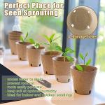 Peat Pots, 102 Pack 3.15 Inch Biodegradable Planting Peat Pots for Seedlings, Garden Plant Seed Starter Pots with Drainage Holes Seed Starting Pots for Organic Vegetable Flower, Bonus 50 Plant Labels