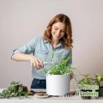 Areutxbis 10/9/8 Inch Large Plant Pots with Drainage Holes and Trays, 3 Pack Modern Minimalist Cylinder Planters for Monstera, Snake Plant, Indoor Outdoor (Matte White)