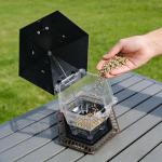 FUNPENY Bird Feeders for Outdoors Hanging, Gazebo Wild Bird Seed Feeder for Outside Roof Yard Garden Decorations, Brown