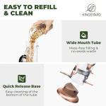 Kingsyard Metal Bird Feeders for Outdoors Hanging, Tube Bird Feeder with 6 Feeding Ports, 15 Inch, Chew-Proof & Weatherproof, Antique Copper