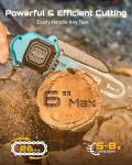SEESII Mini Chainsaw & Electric Pruning Shears Combo, 6-inch Brushless Handheld Power Chain Saw, 1.2” Cutting Cordless Pruner for Tree Trimming, Tools Kit with 2x2000mAh Batteries, Fast Charger
