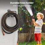 Giraffe Tools Garden Hose 5/8", Water Hose Heavy Duty, Flexible, Lightweight Hybrid Hose with Swivel Handle, with Watering Timer Nozzle and Yard Sprinkler, 100ft Male to Female Fittings, Burst 600 PSI