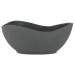 Classic Home and Garden Arc Unique Planter Bowl w/Drain Plug - UV Resistant Shallow Planter - Modern Plant Pot for Herbs (12” Concrete)