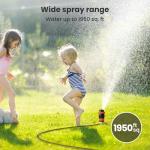 Giraffe Tools Garden Hose 5/8", Water Hose Heavy Duty, Flexible, Lightweight Hybrid Hose with Swivel Handle, with Watering Timer Nozzle and Yard Sprinkler, 100ft Male to Female Fittings, Burst 600 PSI