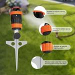 Giraffe Tools Garden Hose 5/8", Water Hose Heavy Duty, Flexible, Lightweight Hybrid Hose with Swivel Handle, with Watering Timer Nozzle and Yard Sprinkler, 100ft Male to Female Fittings, Burst 600 PSI